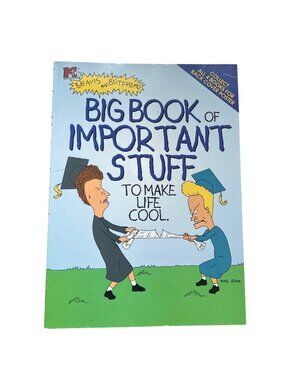 Beavis & Butt-Head Big Book Of Important Stuff By Mike Judge 1997 MTV Humor Pape